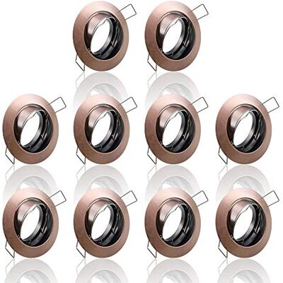 Maxkomfort 10x SET Einbaustrahler + GU10 für 230V alt Kupfer Schwenkbar rund Einbau Spots Decken Strahler Leuchte Spots Deckenleuchte Lampe Einbauleuchte Einbaurahmen 104S-TP SC Maxkomfort 10x SET Einbaustrahler + GU10 für 230V alt Kupfer Schwenkbar rund Einbau Spots Decken Strahler Leuchte Spots Deckenleuchte Lampe Einbauleuchte Einbaurahmen 104S-TP SC