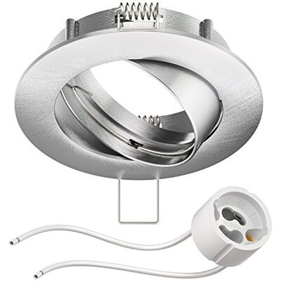 ledscom.de Deckeneinbaurahmen Circ Aluminium Einbaurahmen chrom matt schwenkbar (LED/Halogen/GU10/MR16/PAR16/50mm) inkl. GU10 Fassung ledscom.de Deckeneinbaurahmen Circ Aluminium Einbaurahmen chrom matt schwenkbar (LED/Halogen/GU10/MR16/PAR16/50mm) inkl. GU10 Fassung