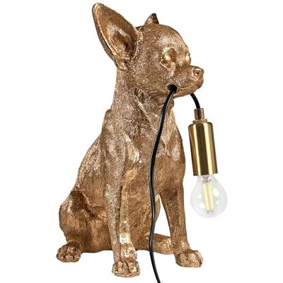 Beliani Tischlampe in Tierform Hund gold Nachttischlampe Leselampe Tischleuchte Rocco Beliani Tischlampe in Tierform Hund gold Nachttischlampe Leselampe Tischleuchte Rocco
