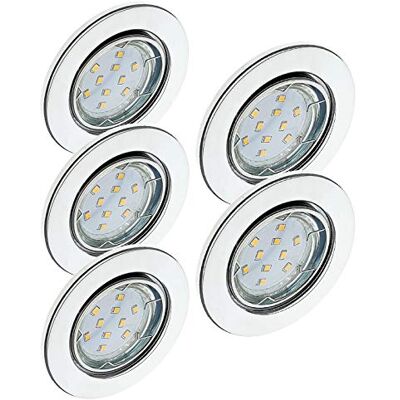 Trango 5er Set LED Einbaustrahler in Rund Chrom 6729-058GUSD Einbauleuchte, Badleuchte, Deckenstrahler, Einbauspots, Strahler inkl. 5x 3-Stufen 5 Watt dimmbar GU10 LED Leuchtmittel Deckenleuchte Trango 5er Set LED Einbaustrahler in Rund Chrom 6729-058GUSD Einbauleuchte, Badleuchte, Deckenstrahler, Einbauspots, Strahler inkl. 5x 3-Stufen 5 Watt dimmbar GU10 LED Leuchtmittel Deckenleuchte