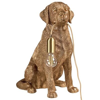 Beliani Tischlampe in Tierform Hund gold Nachttischlampe Leselampe Tischleuchte Marley Beliani Tischlampe in Tierform Hund gold Nachttischlampe Leselampe Tischleuchte Marley