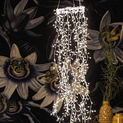 hellum LED Ring mit Lichterbündel außen, dimmbar, Timer, 1,2m beleuchtet Lichterkette für außen, Ring Ø20cm, 640 LED warmweiß, 16 Stränge à 40 Mini LED, goldener Draht, für Hochzeit <59lm 578669 hellum LED Ring mit Lichterbündel außen, dimmbar, Timer, 1,2m beleuchtet Lichterkette für außen, Ring Ø20cm, 640 LED warmweiß, 16 Stränge à 40 Mini LED, goldener Draht, für Hochzeit <59lm 578669