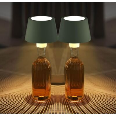 Northpoint LED Tischlampe Akku Flaschenlampe Tischleuchte mit Touchsensor 3000mAh Akku 200lm warmweißes Licht (3000K) stufenlos dimmbar für Innen und Außen (olivegrün 2er-Set) Northpoint LED Tischlampe Akku Flaschenlampe Tischleuchte mit Touchsensor 3000mAh Akku 200lm warmweißes Licht (3000K) stufenlos dimmbar für Innen und Außen (olivegrün 2er-Set)