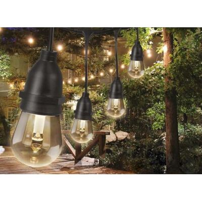 Levitantes Schwarze Lichterkette mit 14,6 m Länge mit 24 Lampen, E27, 2200 K, IP65, ideal für die Dekoration im Freien und für eine gemütliche Atmosphäre. Levitantes Schwarze Lichterkette mit 14,6 m Länge mit 24 Lampen, E27, 2200 K, IP65, ideal für die Dekoration im Freien und für eine gemütliche Atmosphäre.