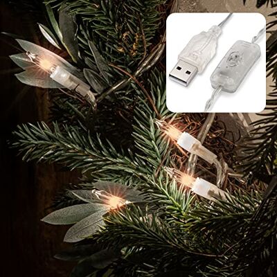 hellum Lichterkette LED mit Schalter für innen, 35 Lichter, USB, 2er Set Lichterkette 35 LED, beleuchtet 4,08m, Kabel transparent, LED Lichterkette warmweiß für Schminktisch und Schwibbogen 150698 hellum Lichterkette LED mit Schalter für innen, 35 Lichter, USB, 2er Set Lichterkette 35 LED, beleuchtet 4,08m, Kabel transparent, LED Lichterkette warmweiß für Schminktisch und Schwibbogen 150698