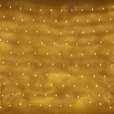 Lights4fun 140er Lichternetz warmweiß 2m x 1,5m batteriebetrieben Timer koppelbar transparentes Kabel Lights4fun 140er Lichternetz warmweiß 2m x 1,5m batteriebetrieben Timer koppelbar transparentes Kabel