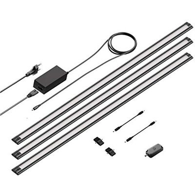 ledscom.de 3er Set LED Unterbau-Leuchte SIRIS schwarz matt, mit Touch-Dimmer, flach, je 90cm, je 963lm, warmweiß ledscom.de 3er Set LED Unterbau-Leuchte SIRIS schwarz matt, mit Touch-Dimmer, flach, je 90cm, je 963lm, warmweiß