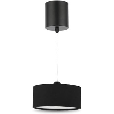 REV Pendelleuchte Akku 120lm dimmbar 3 Farben, Timer 1-4h, höhenverstellbar (18-123cm), Hängeleuchte Wohnzimmer, Fernbedienung, Stoffschirm, schwarz REV Pendelleuchte Akku 120lm dimmbar 3 Farben, Timer 1-4h, höhenverstellbar (18-123cm), Hängeleuchte Wohnzimmer, Fernbedienung, Stoffschirm, schwarz