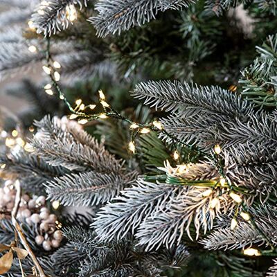 Lights4fun 1200er LED Cluster Lichterkette warmweiß 15m 14V dunkelgrüner Draht Lights4fun 1200er LED Cluster Lichterkette warmweiß 15m 14V dunkelgrüner Draht