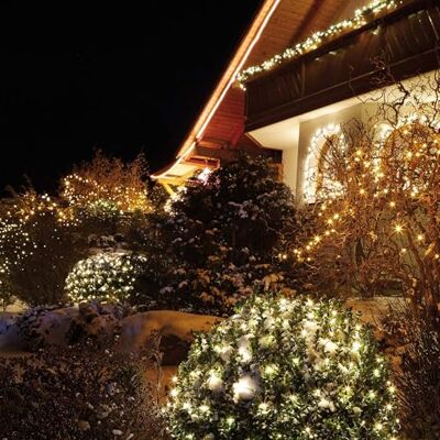 hellum System Profi LED Lichterkette außen verlängerbar, ohne Stecker Lichterkette außen 40 LED warmweiß ohne Zuleitung, beleuchtet 3,90m, Kabel grün, für Weihnachten, Party, Garten <59lm 152920 hellum System Profi LED Lichterkette außen verlängerbar, ohne Stecker Lichterkette außen 40 LED warmweiß ohne Zuleitung, beleuchtet 3,90m, Kabel grün, für Weihnachten, Party, Garten <59lm 152920