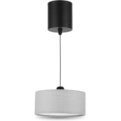 REV Pendelleuchte Akku 120lm dimmbar 3 Farben, Timer 1-4h, höhenverstellbar (18-123cm), Hängeleuchte Wohnzimmer, Fernbedienung, Stoffschirm, grau REV Pendelleuchte Akku 120lm dimmbar 3 Farben, Timer 1-4h, höhenverstellbar (18-123cm), Hängeleuchte Wohnzimmer, Fernbedienung, Stoffschirm, grau