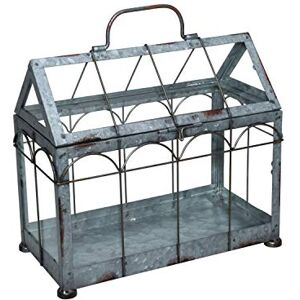 Esschert Design Gewächshaus m. verschließbarem Deckel, Pflanzenhaus Größe S, 29,3 x 15,4 x 26,4 cm, Eisen/Glas mit Tragegrifff, stabile Standfüße Esschert Design Gewächshaus m. verschließbarem Deckel, Pflanzenhaus Größe S, 29,3 x 15,4 x 26,4 cm, Eisen/Glas mit Tragegrifff, stabile Standfüße