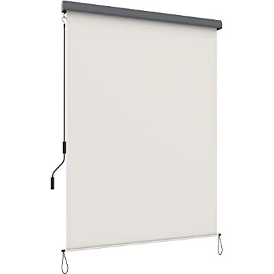 SONGMICS 1,4 x 2,5 m (B x L) Senkrechtmarkise für Balkon, Terrasse, mit Grauer Markisenkassette, Vertikalmarkise für außen, Markise für Windschutz, Sonnenschutz und Sichtschutz, Beige GSA145BE SONGMICS 1,4 x 2,5 m (B x L) Senkrechtmarkise für Balkon, Terrasse, mit Grauer Markisenkassette, Vertikalmarkise für außen, Markise für Windschutz, Sonnenschutz und Sichtschutz, Beige GSA145BE
