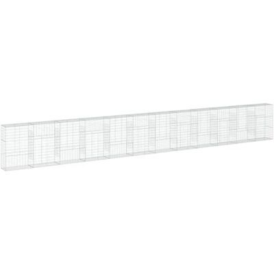 vidaXL Galvanisiertes Eisen Gabionenkorb 1200x50x150cm - Gabionentyp vidaXL Galvanisiertes Eisen Gabionenkorb 1200x50x150cm - Gabionentyp