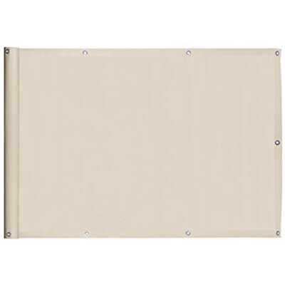 Ventanara ® Balkonverkleidung Sichtschutz PVC blickdichte Balkonumspannung Zaun Verkleidung Blende Windschutz Folie (600 x 90 cm, Creme) Ventanara ® Balkonverkleidung Sichtschutz PVC blickdichte Balkonumspannung Zaun Verkleidung Blende Windschutz Folie (600 x 90 cm, Creme)