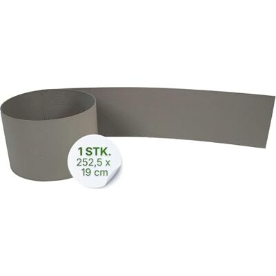 Gartenwelt Riegelsberger Hart-PVC Sichtschutzstreifen Steingrau 1 Stück 2525 × 190 mm Für Doppelstabmatten UV- & witterungsbeständig Made in Germany Gartenwelt Riegelsberger Hart-PVC Sichtschutzstreifen Steingrau 1 Stück 2525 × 190 mm Für Doppelstabmatten UV- & witterungsbeständig Made in Germany