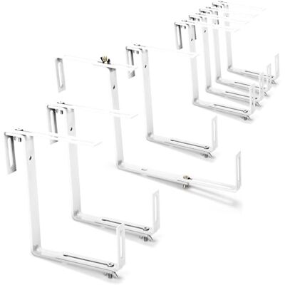 com-four ® 8X Blumenkastenhalter für Balkon-Brüstungen und Geländer flexible Befestigung aus Metall für Pflanzkästen 2-fach verstellbar kein Bohren notwendig com-four ® 8X Blumenkastenhalter für Balkon-Brüstungen und Geländer flexible Befestigung aus Metall für Pflanzkästen 2-fach verstellbar kein Bohren notwendig