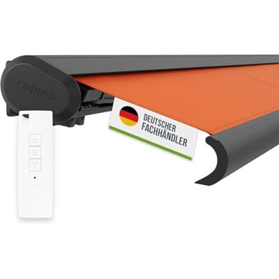 empasa elektrische Vollkassettenmarkise 'Profi' Kassettenmarkise Gelenkarmmarkise Markise Sonnenmarkise Sonnenschutz komplett vormontiert, Farbe:terracotta, Größe:5.6 x 3.5 m empasa elektrische Vollkassettenmarkise 'Profi' Kassettenmarkise Gelenkarmmarkise Markise Sonnenmarkise Sonnenschutz komplett vormontiert, Farbe:terracotta, Größe:5.6 x 3.5 m