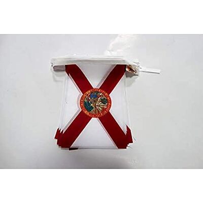 AZ FLAG Fahnenkette Florida 12 Meter Mit 20 Flaggen 45x30 cm Bundesstaat Florida Girlande Flaggenkette 30 x 45 Cm AZ FLAG Fahnenkette Florida 12 Meter Mit 20 Flaggen 45x30 cm Bundesstaat Florida Girlande Flaggenkette 30 x 45 Cm