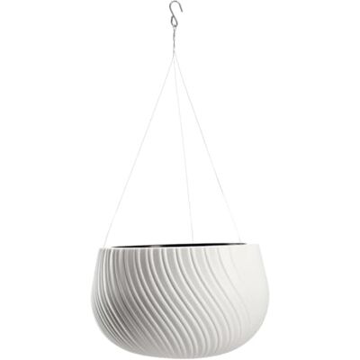 KADAX Hängetopf, Blumenampel mit Kette und Haken, Hängepflanztopf für Rankblumen, Übertopf mit Einsatz, Pflanzen Schutz für Innen- und Außenbereich (∅ 32 cm, Weiß) KADAX Hängetopf, Blumenampel mit Kette und Haken, Hängepflanztopf für Rankblumen, Übertopf mit Einsatz, Pflanzen Schutz für Innen- und Außenbereich (∅ 32 cm, Weiß)