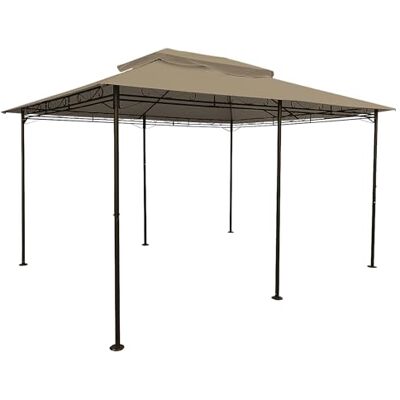Spetebo Ersatzdach für Pavillon Cape Town 4x3 m wasserdicht in 3 Farben Pavillondach 3x4 m mit PVC Beschichtung (Braun) Spetebo Ersatzdach für Pavillon Cape Town 4x3 m wasserdicht in 3 Farben Pavillondach 3x4 m mit PVC Beschichtung (Braun)
