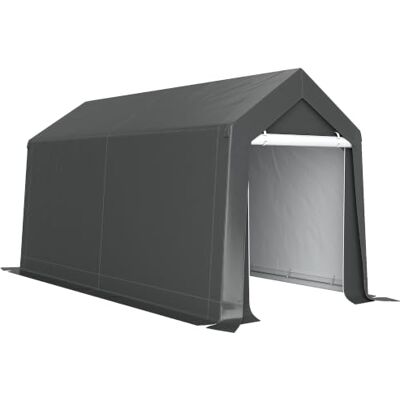 Outsunny Garagenzelt 2,1x3,6 m Wasserdicht Rolltür Gerätezelt Auto SUV Belüftungsfenster, Verlängerte Kanten, 200 g/m² UV-beständig Lagerzelt Carport Zeltgarage für Gartengeräte Motorrad Outsunny Garagenzelt 2,1x3,6 m Wasserdicht Rolltür Gerätezelt Auto SUV Belüftungsfenster, Verlängerte Kanten, 200 g/m² UV-beständig Lagerzelt Carport Zeltgarage für Gartengeräte Motorrad
