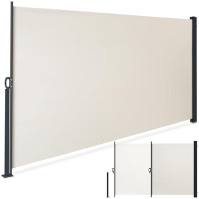 tectake ® ausziehbare Seitenmarkise, 180 x 300 cm, wetterfest, Blickdicht, mit Aufrollmechanismus, Schutz vor Sonne und Wind, beschichteter Polyesterstoff, Sichtschutz, Windschutz, Markise beige tectake ® ausziehbare Seitenmarkise, 180 x 300 cm, wetterfest, Blickdicht, mit Aufrollmechanismus, Schutz vor Sonne und Wind, beschichteter Polyesterstoff, Sichtschutz, Windschutz, Markise beige