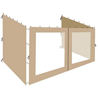 QUICK STAR 3 Seitenteile für Anbaupavillons 3x4m Sand Beige QUICK STAR 3 Seitenteile für Anbaupavillons 3x4m Sand Beige