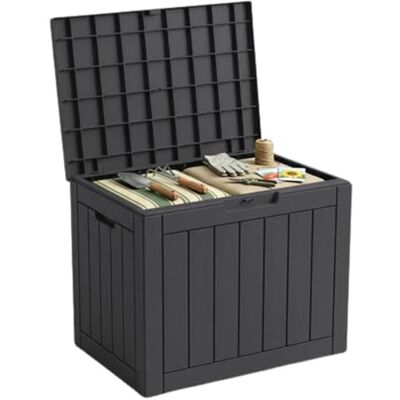 Floordirekt Aufbewahrungsbox Anthrazit- Wetterfeste Auflagenbox für Terrasse & Balkon 118L Gartenbox 56 x 43 x 53 cm (118 L) Floordirekt Aufbewahrungsbox Anthrazit- Wetterfeste Auflagenbox für Terrasse & Balkon 118L Gartenbox 56 x 43 x 53 cm (118 L)