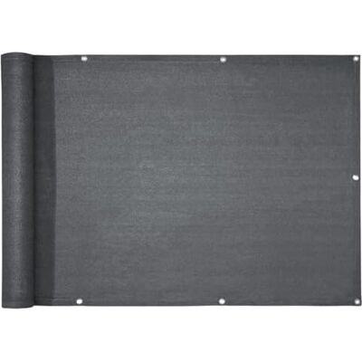 casa pura Balkon Sichtschutz UV-Schutz 90x500cm wetterbeständiges und pflegeleichtes HDPE-Spezialgewebe grau casa pura Balkon Sichtschutz UV-Schutz 90x500cm wetterbeständiges und pflegeleichtes HDPE-Spezialgewebe grau