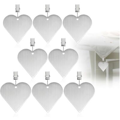 com-four ® 8X Tischdeckenbeschwerer, Tischtuchgewichte aus rostfreiem Tischtuchklammer schwere Tischdeckenklammern com-four ® 8X Tischdeckenbeschwerer, Tischtuchgewichte aus rostfreiem Tischtuchklammer schwere Tischdeckenklammern