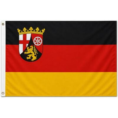 trends4cents Flagge Bundesland Rheinland-Pfalz 250 x 150 cm – Premium Hissflagge mit 3 Metallösen – Wetterfest, UV-beständig & doppelt vernäht – 100% Polyester – Fahne für Fahnenmast, Garten & Events trends4cents Flagge Bundesland Rheinland-Pfalz 250 x 150 cm – Premium Hissflagge mit 3 Metallösen – Wetterfest, UV-beständig & doppelt vernäht – 100% Polyester – Fahne für Fahnenmast, Garten & Events