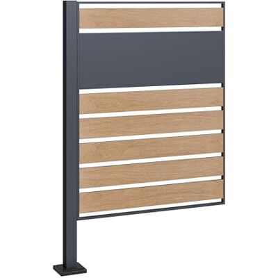 ESTEXO Mülltonnenverkleidung Mülltonnenbox Mülltonnenzaun 120 cm Garten Flexibler Sichtschutz erweiterbar (1 Pfosten + 1 Element) ESTEXO Mülltonnenverkleidung Mülltonnenbox Mülltonnenzaun 120 cm Garten Flexibler Sichtschutz erweiterbar (1 Pfosten + 1 Element)