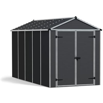 Palram Canopia Kunststoff Gerätehaus Rubicon 6x12 grau 379x185x217 cm Palram Canopia Kunststoff Gerätehaus Rubicon 6x12 grau 379x185x217 cm