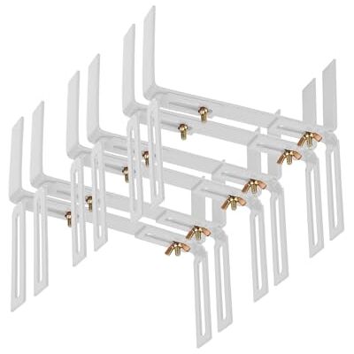 BigDean 6 Blumenkastenhalter weiß Standard H-Form Balkonkastenhalter Einfache Befestigung für Pflanzkästen und Blumenkästen, verstellbarer Kastenhalter aus Metall, extrem Robust und langlebig BigDean 6 Blumenkastenhalter weiß Standard H-Form Balkonkastenhalter Einfache Befestigung für Pflanzkästen und Blumenkästen, verstellbarer Kastenhalter aus Metall, extrem Robust und langlebig