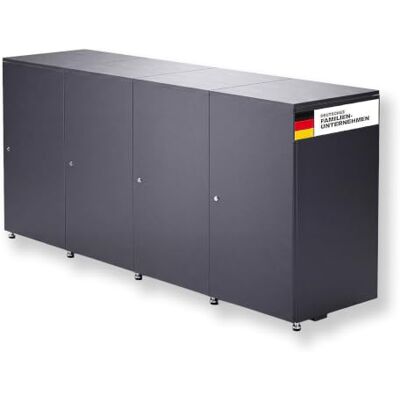 Metzler Mülltonnenbox 4er 240L in Eisenglimmer Für 4 Tonnen aus Aluminium rostfrei & abschließbar Mülltonnenverkleidung außen mit Automatikdeckel & höhenverstellbare Füße Müllbox für Garten Metzler Mülltonnenbox 4er 240L in Eisenglimmer Für 4 Tonnen aus Aluminium rostfrei & abschließbar Mülltonnenverkleidung außen mit Automatikdeckel & höhenverstellbare Füße Müllbox für Garten