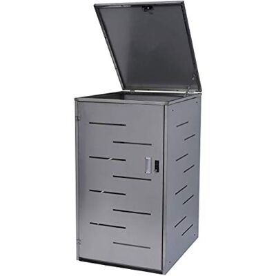 Mendler Mülltonnenverkleidung HWC-E83 117x66x80cm Edelstahl 30kg Mülltonnenbox, Mülltonnenabdeckung, erweiterbar Mendler Mülltonnenverkleidung HWC-E83 117x66x80cm Edelstahl 30kg Mülltonnenbox, Mülltonnenabdeckung, erweiterbar
