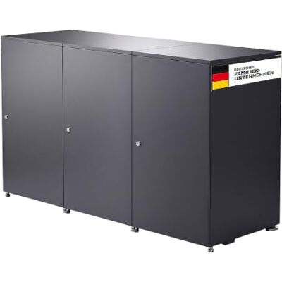 Metzler Mülltonnenbox 3er 240L in Eisenglimmer Für 3 Tonnen aus Aluminium rostfrei & abschließbar Mülltonnenverkleidung außen mit Automatikdeckel & höhenverstellbare Füße Müllbox für Garten Metzler Mülltonnenbox 3er 240L in Eisenglimmer Für 3 Tonnen aus Aluminium rostfrei & abschließbar Mülltonnenverkleidung außen mit Automatikdeckel & höhenverstellbare Füße Müllbox für Garten