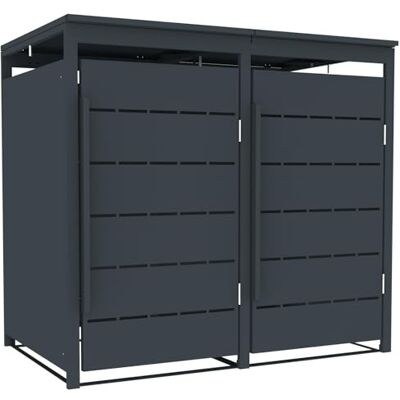 ESTEXO Mülltonnenbox Mülltonnenverkleidung mit Deckel Anthrazit Soft-Close Aufbewahrungsbox Müllbox (2 Türen) ESTEXO Mülltonnenbox Mülltonnenverkleidung mit Deckel Anthrazit Soft-Close Aufbewahrungsbox Müllbox (2 Türen)