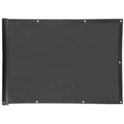 Ventanara ® Balkonverkleidung Sichtschutz PVC blickdichte Balkonumspannung Zaun Verkleidung Blende Windschutz Folie (500 x 75 cm, Anthrazit) Ventanara ® Balkonverkleidung Sichtschutz PVC blickdichte Balkonumspannung Zaun Verkleidung Blende Windschutz Folie (500 x 75 cm, Anthrazit)