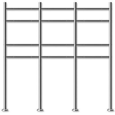 Metzler Briefkasten Ständer aus Edelstahl 6-Fach horizontal Briefkastenständer für 6 Briefkästen, Briefkasten Standfuß rostfrei und wetterfest Gesamthöhe 142,20 cm Modell Erpo Metzler Briefkasten Ständer aus Edelstahl 6-Fach horizontal Briefkastenständer für 6 Briefkästen, Briefkasten Standfuß rostfrei und wetterfest Gesamthöhe 142,20 cm Modell Erpo