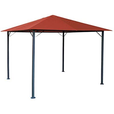 QUICK STAR Metall Garten Pavillon Nizza 3x3m Antik Partyzelt Terra/Rotorange RAL 2001 QUICK STAR Metall Garten Pavillon Nizza 3x3m Antik Partyzelt Terra/Rotorange RAL 2001