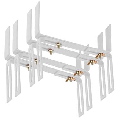 BigDean 4 Blumenkastenhalter weiß Standard H-Form Balkonkastenhalter Einfache Befestigung für Pflanzkästen und Blumenkästen, verstellbarer Kastenhalter aus Metall, extrem Robust und langlebig BigDean 4 Blumenkastenhalter weiß Standard H-Form Balkonkastenhalter Einfache Befestigung für Pflanzkästen und Blumenkästen, verstellbarer Kastenhalter aus Metall, extrem Robust und langlebig