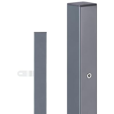 Alberts 506957 Endpfosten für verstellbares Zaunfeld zum Einbetonieren anthrazit kunststoffbeschichtet Länge: 1500 mm Feldhöhe: 1000 mm Alberts 506957 Endpfosten für verstellbares Zaunfeld zum Einbetonieren anthrazit kunststoffbeschichtet Länge: 1500 mm Feldhöhe: 1000 mm