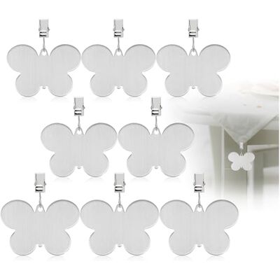 com-four ® 8X Tischdeckenbeschwerer, Tischtuchgewichte aus rostfreiem Tischtuchklammer schwere Tischdeckenklammern com-four ® 8X Tischdeckenbeschwerer, Tischtuchgewichte aus rostfreiem Tischtuchklammer schwere Tischdeckenklammern