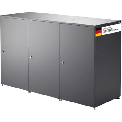 Metzler Mülltonnenbox 3er 240L in Graualuminium Für 3 Tonnen aus Aluminium rostfrei & abschließbar Mülltonnenverkleidung außen mit Automatikdeckel & höhenverstellbare Füße Müllbox für Garten Metzler Mülltonnenbox 3er 240L in Graualuminium Für 3 Tonnen aus Aluminium rostfrei & abschließbar Mülltonnenverkleidung außen mit Automatikdeckel & höhenverstellbare Füße Müllbox für Garten