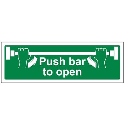 VSafety 22001bj-s Sicherer Zustand Türschild, "Push Bar zu öffnen," Landschaft, selbstklebendes Vinyl, 450 mm x 150 mm, grün VSafety 22001bj-s Sicherer Zustand Türschild, "Push Bar zu öffnen," Landschaft, selbstklebendes Vinyl, 450 mm x 150 mm, grün