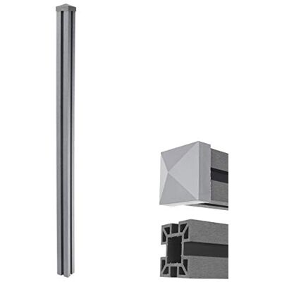 Mendler WPC-Pfosten Sarthe-WPC-Zaun 1,88m grau Pfeiler, Pfahl, Stecksystem Mendler WPC-Pfosten Sarthe-WPC-Zaun 1,88m grau Pfeiler, Pfahl, Stecksystem