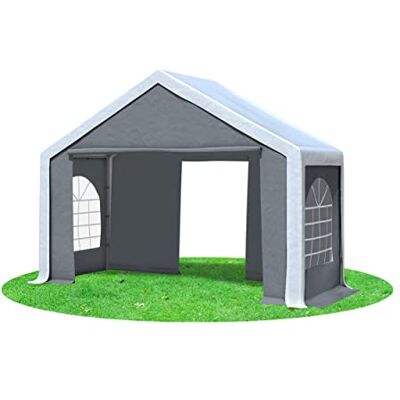 Stabilezelte Partyzelt 4x2m Modular Professional PVC 500 g/m² mit Fenster Weiss GRAU Stabilezelte Partyzelt 4x2m Modular Professional PVC 500 g/m² mit Fenster Weiss GRAU
