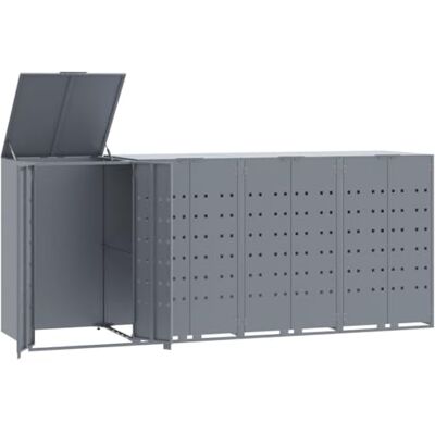 vidaXL Mülltonnenbox Für 6 Tonnen - 414X79X117 Cm Stahl vidaXL Mülltonnenbox Für 6 Tonnen - 414X79X117 Cm Stahl